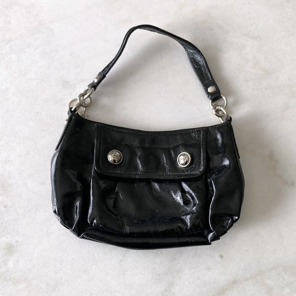Coach black patent leather purse / shoulder bag